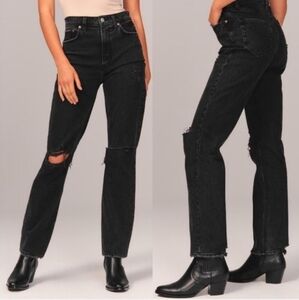 ABERCROMBIE AND FITCH The Ankle Straight Ultra High Rise